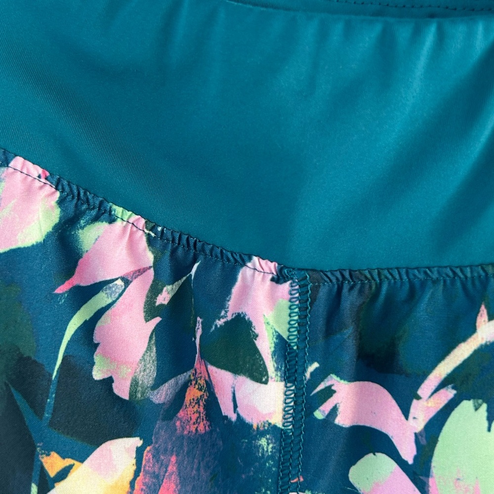 tek gear Floral Athletic Shorts in Teal, Pink & Yellow - Picture 3 of 11